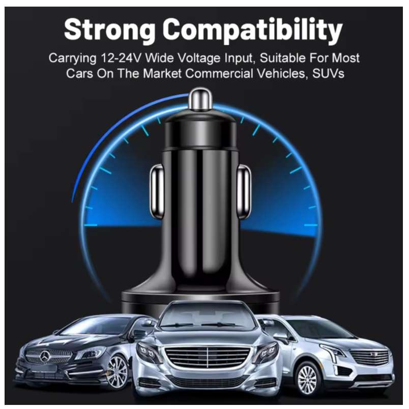 Huitich A - Express 100W Fast Car Charger with Dual USB - C - Mumzar
