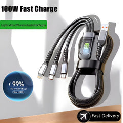 Huitich A - Express 100W Fast Charging Cable 3 - in - 1 Multi Charger - Mumzar