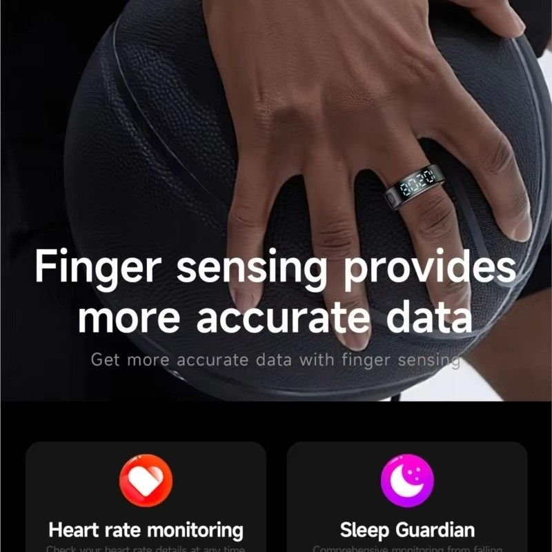 Huitich A - Express 2025 LED Smart Ring with Heart Rate Monitor - Mumzar