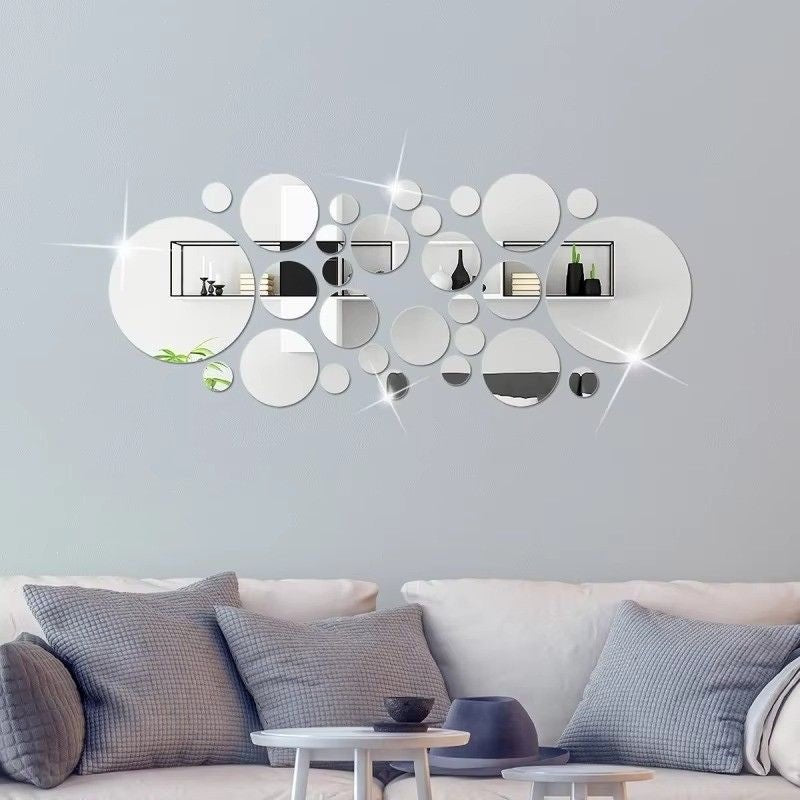 Huitich A - Express 26 Piece DIY Wall Art Mirror Stickers - Mumzar