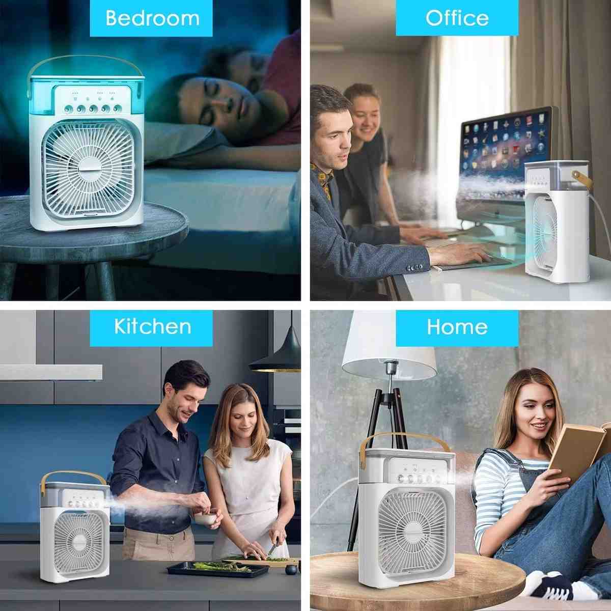 Huitich A - Express 3 in 1 Air Humidifier and Cooler with LED Light - Mumzar