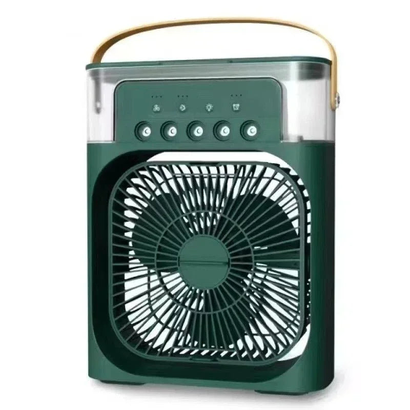Huitich 3-in-1 humidifier cooler in green with front fan grille and control buttons