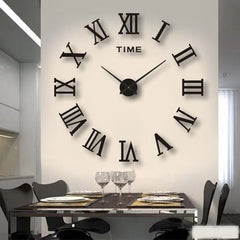 Huitich A - Express 3D Acrylic Mirror Wall Clock Roman Numerals - Mumzar