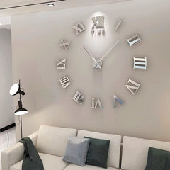 Huitich A - Express 3D Acrylic Mirror Wall Clock Roman Numerals - Mumzar