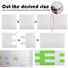 Huitich A - Express 3D Brick Wall Panels Wallpaper 70cmx1m - Mumzar