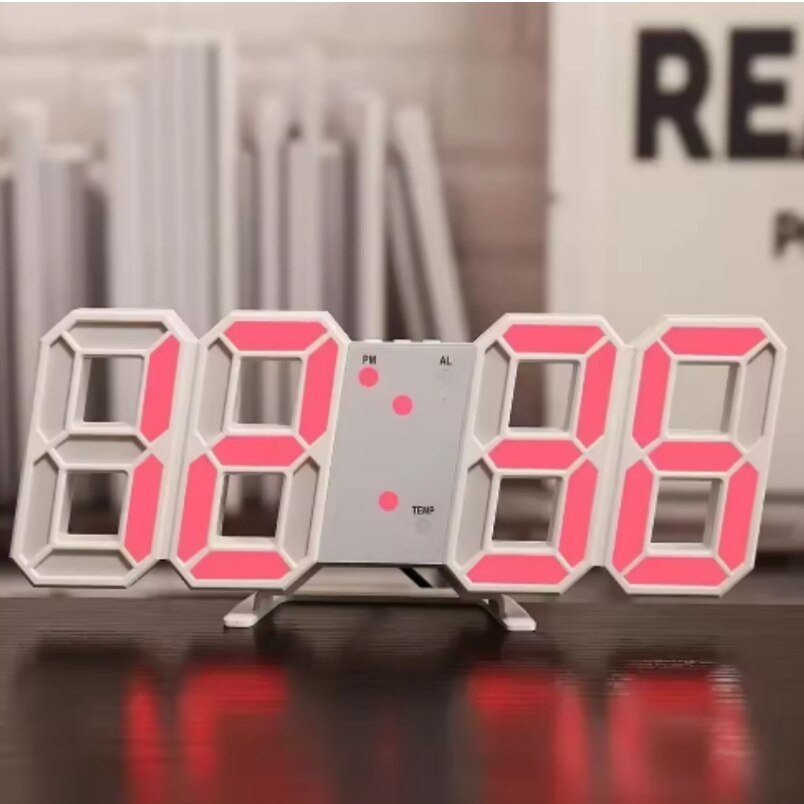 Huitich A - Express 3D LED Digital Wall Clock with Red Display - Mumzar
