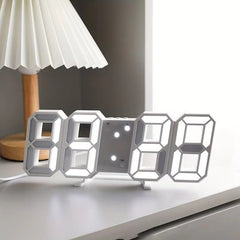 Huitich A - Express 3D LED Wall Clock with Nightlight & Alarm - Mumzar