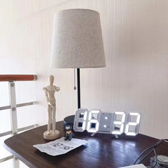 Huitich A - Express 3D LED Wall Clock with Nightlight & Alarm - Mumzar