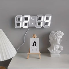Huitich A - Express 3D LED Wall Clock with Nightlight & Alarm - Mumzar