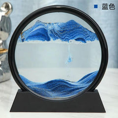 Huitich A - Express 3D Moving Sand Art Picture - Round Glass Deep Sea Decor - Mumzar