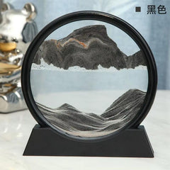 Huitich A - Express 3D Moving Sand Art Picture - Round Glass Deep Sea Decor - Mumzar