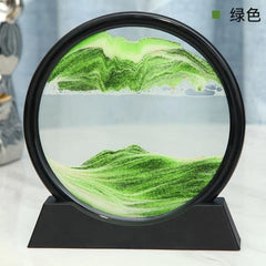 Huitich A - Express 3D Moving Sand Art Picture - Round Glass Deep Sea Decor - Mumzar