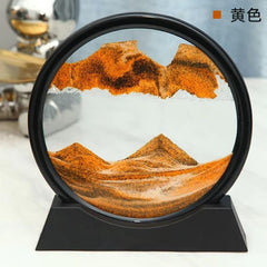 Huitich A - Express 3D Moving Sand Art Picture - Round Glass Deep Sea Decor - Mumzar
