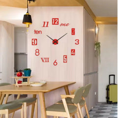 Huitich A - Express 3D Roman Numeral Wall Clock Mirror - Mumzar