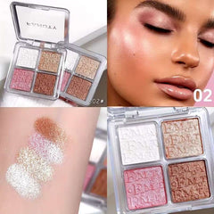 Huitich A - Express 4 Color Waterproof Face Highlighter Palette - Mumzar