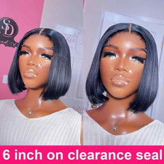 Huitich A - Express 6 Inch Straight Bob Wig Lace Front Human Hair - Mumzar