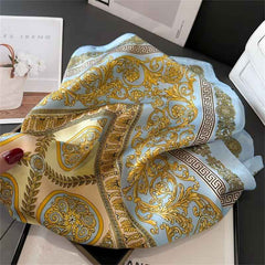 Huitich A - Express 70x70cm Printed Square Scarf Luxury Silk - Mumzar