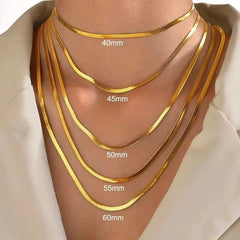 Huitich A - Express 925 Sterling Silver Gold Snake Chain Necklace - Mumzar