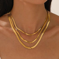 Huitich A - Express 925 Sterling Silver Gold Snake Chain Necklace - Mumzar