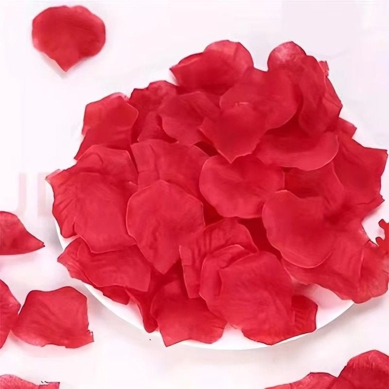 Huitich A - Express Artificial Rose Petals for Wedding Decor 100pcs Red - Mumzar