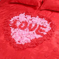 Huitich A - Express Artificial Rose Petals for Wedding Decor 100pcs Red - Mumzar