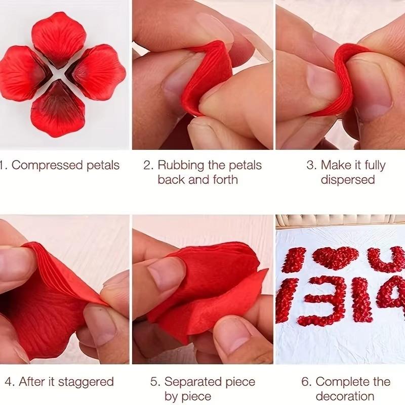 Huitich A - Express Artificial Rose Petals for Wedding Decor 100pcs Red - Mumzar