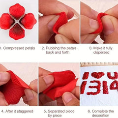 Huitich A - Express Artificial Rose Petals for Wedding Decor 100pcs Red - Mumzar