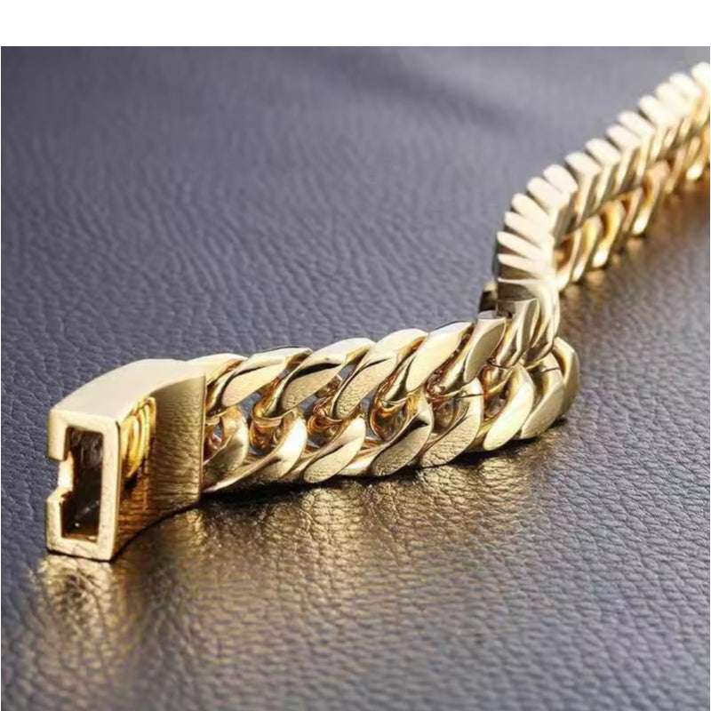 Huitich A - Express Black Cuban Chain Bracelet for Men - Mumzar