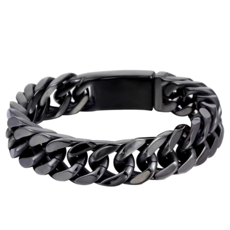 Huitich A - Express Black Cuban Chain Bracelet for Men - Mumzar