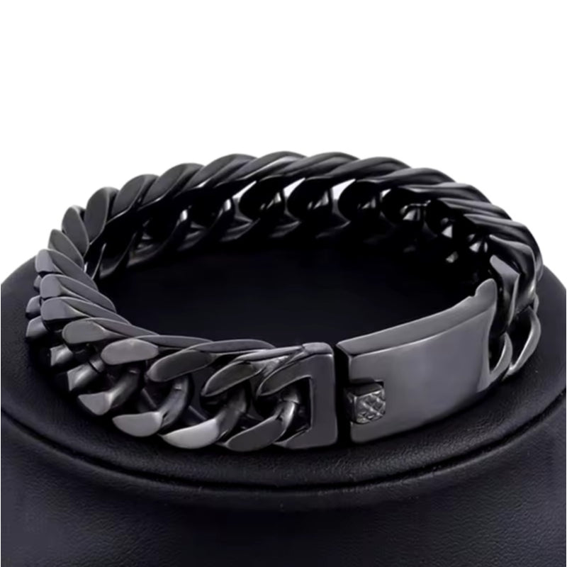 Huitich A - Express Black Cuban Chain Bracelet for Men - Mumzar