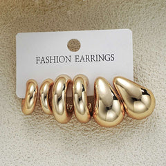 Huitich A - Express Chunky Gold Hoop Earrings Set Stylish Jewelry - Mumzar