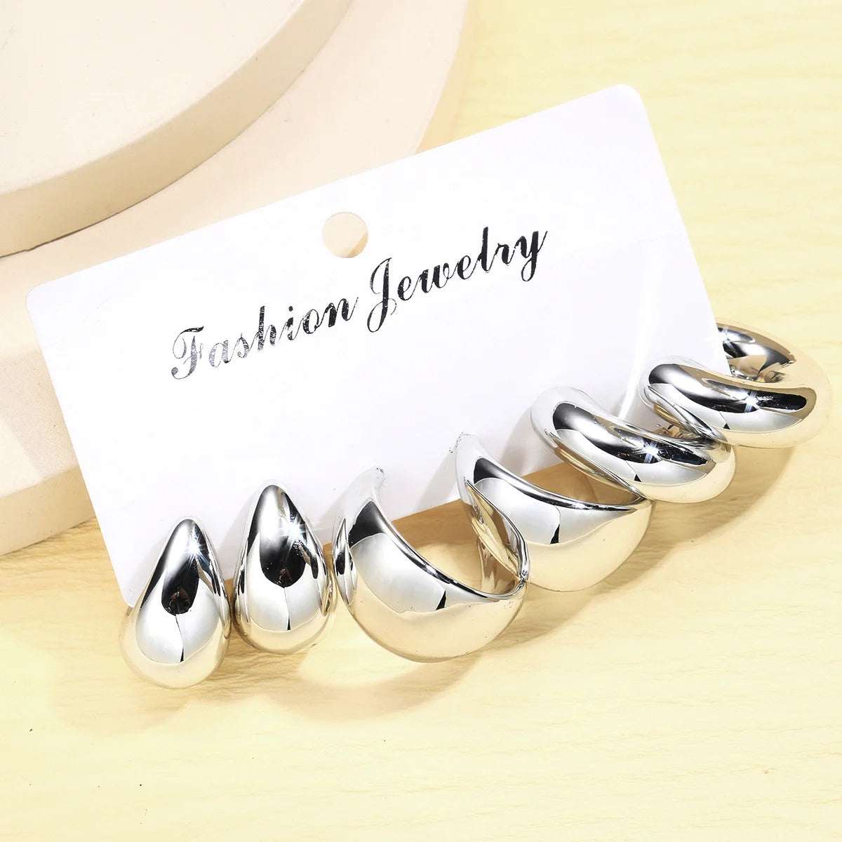 Huitich A - Express Chunky Gold Hoop Earrings Set Stylish Jewelry - Mumzar