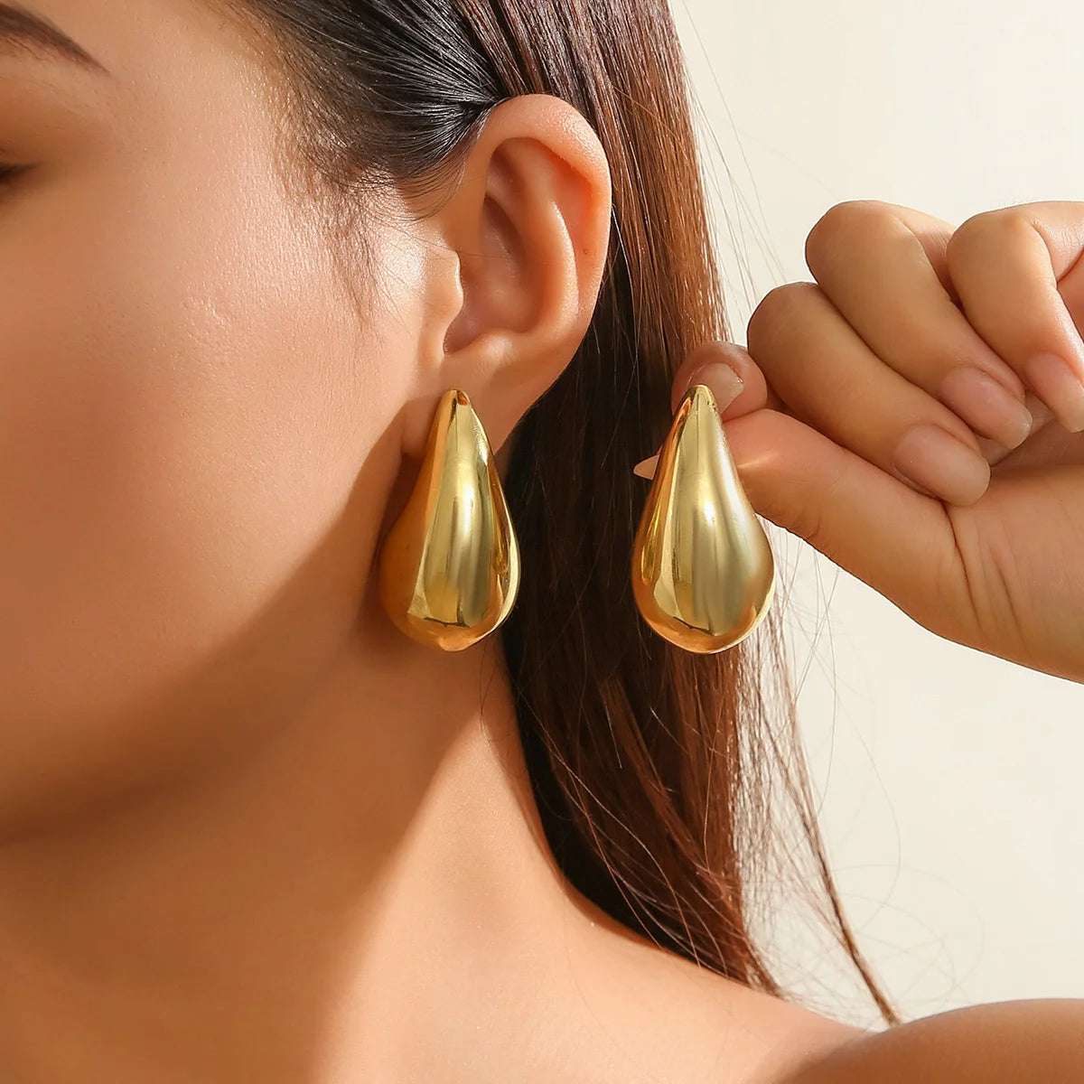 Huitich A - Express Chunky Gold Hoop Earrings Set Stylish Jewelry - Mumzar