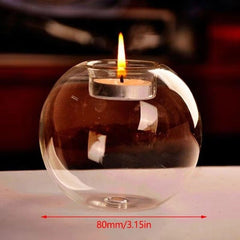 Huitich A - Express Clear Glass Candle Holder Round Light - Mumzar