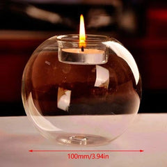 Huitich A - Express Clear Glass Candle Holder Round Light - Mumzar