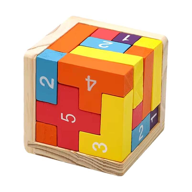 Huitich A - Express Colorful Wooden 3D Puzzle Cube - Mumzar