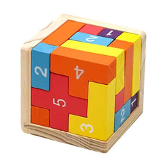 Huitich A - Express Colorful Wooden 3D Puzzle Cube - Mumzar