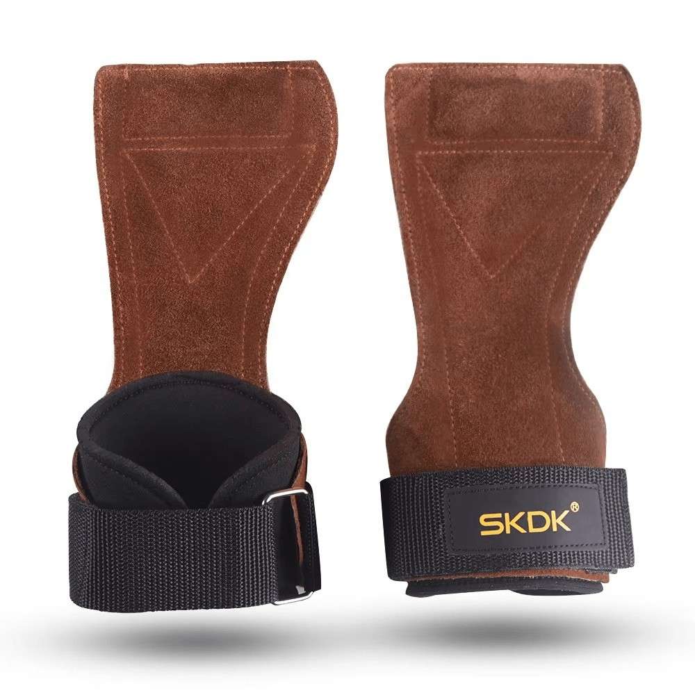 Huitich A - Express Cowhide Gym Grips with Wrist Wraps - Mumzar