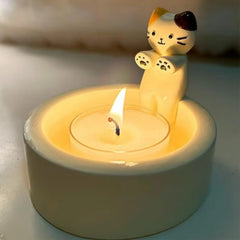 Huitich A - Express Cute Kitten Candle Holder Aromatherapy - Mumzar