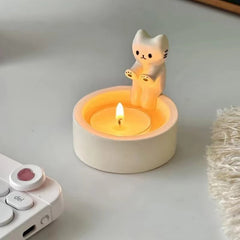 Huitich A - Express Cute Kitten Candle Holder Aromatherapy - Mumzar