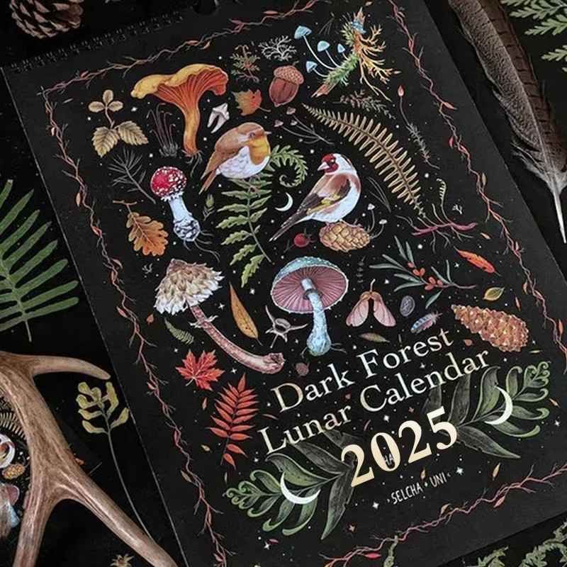 Huitich A - Express Dark Forest Lunar Calendar 2025 with Original Illustrations - Mumzar