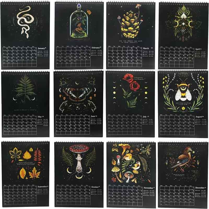 Huitich A - Express Dark Forest Lunar Calendar 2025 with Original Illustrations - Mumzar