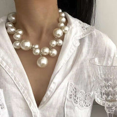 Huitich A - Express Elegant Imitation Pearl Choker Necklace - Mumzar