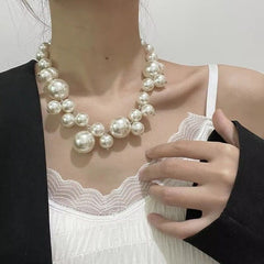 Huitich A - Express Elegant Imitation Pearl Choker Necklace - Mumzar