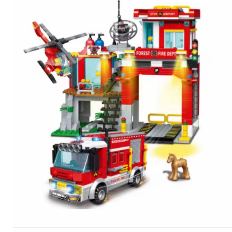 Huitich A - Express Fire Station Building Blocks Set - Mumzar