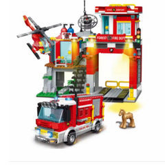 Huitich A - Express Fire Station Building Blocks Set - Mumzar