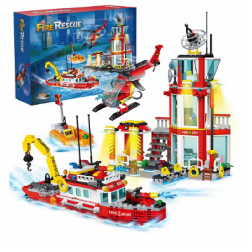 Huitich A - Express Fire Station Building Blocks Set - Mumzar