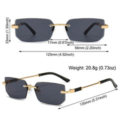 Huitich A - Express Frameless Rectangle Sunglasses for Women - Mumzar