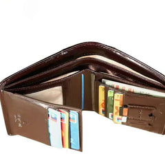 Huitich A - Express Genuine Leather Wallet for Men Classic Brown - Mumzar