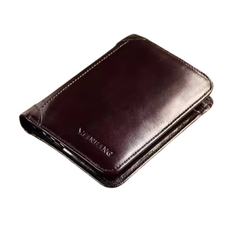 Huitich A - Express Genuine Leather Wallet for Men Classic Brown - Mumzar